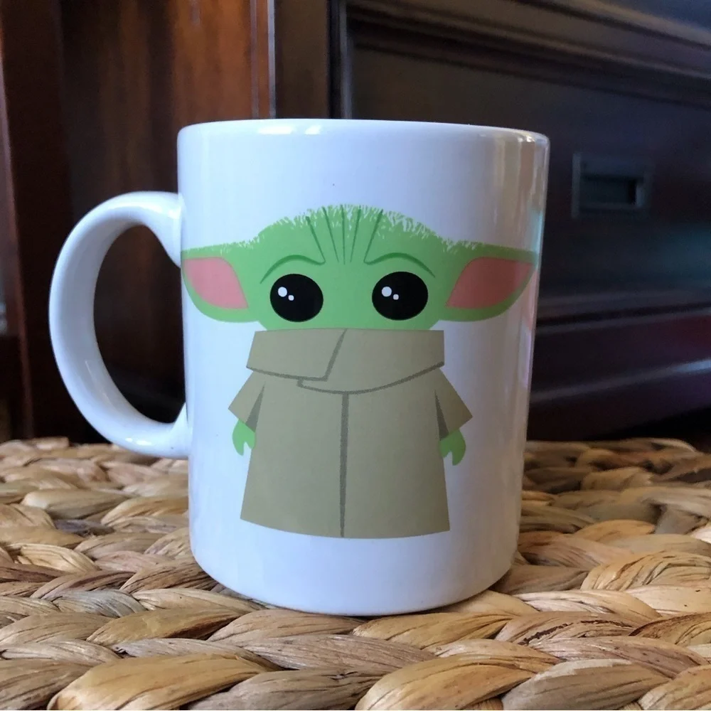 Star Wars The Mandalorian Baby Grogu ceramic mug 12oz.